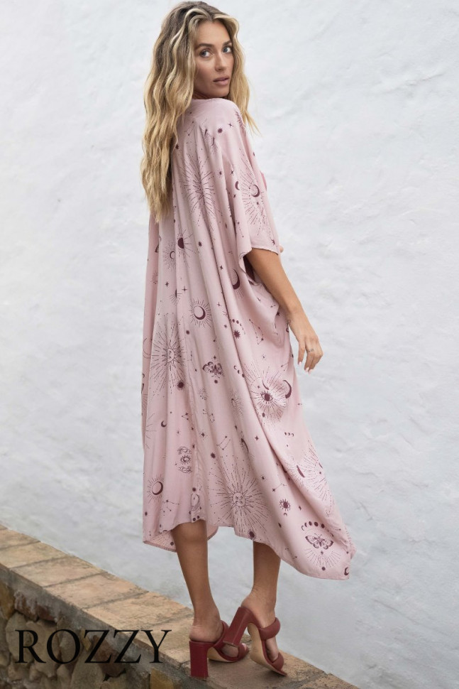 Халат пляжный Esotiq Lunar/02X 41719 пудровый