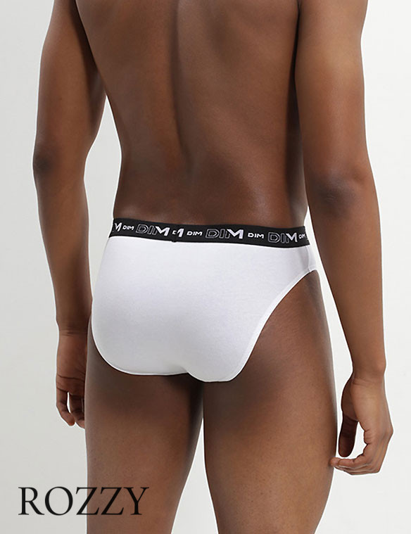 Трусы слипы мужские DIM 6595/3 белый/серый/черный (уп.3шт.)