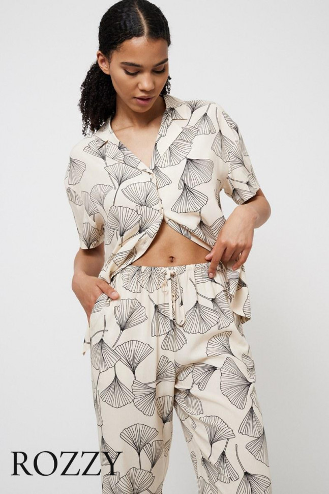 Пижама вискозная Aruelle Seashell экрю