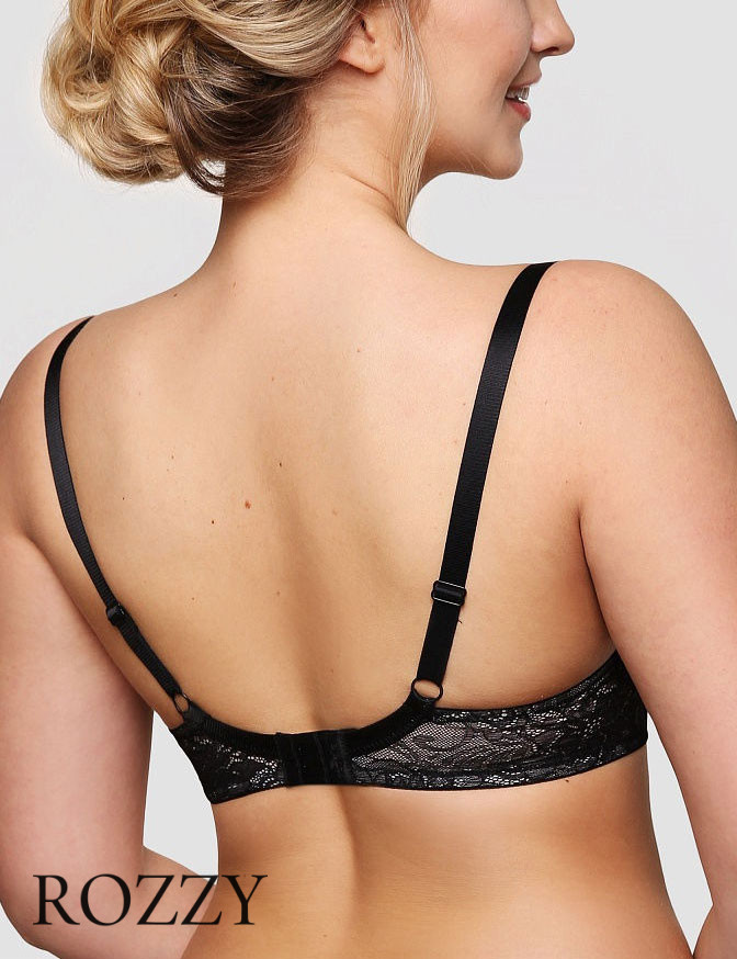 Бюстгальтер спейсер Senselle by Felina Platinum Classic 14001 черный/серебристый пион