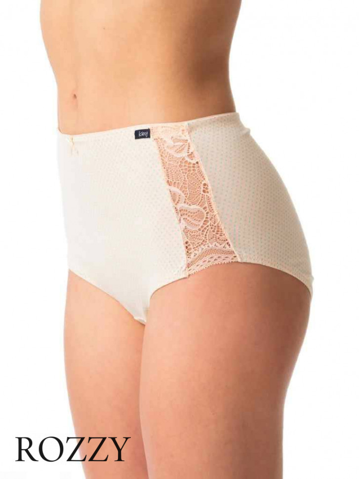 Трусы макси хлопковые Key LPF 616 A24 бежевый/мятный (уп.2шт.)