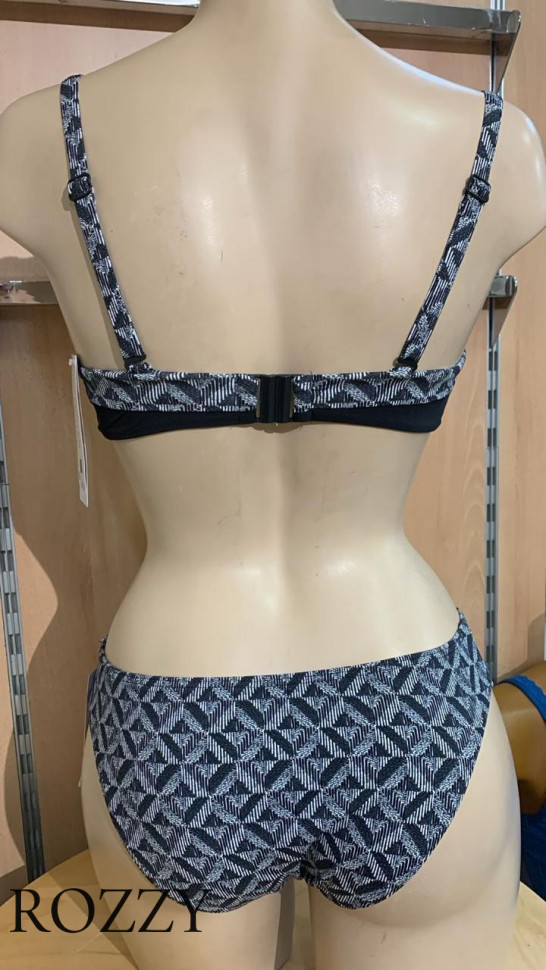 Бюстгальтер купальный Naturana 77117 черный/серый К