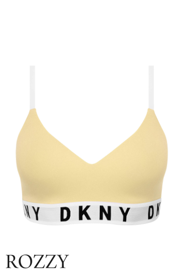 Бюстгальтер без косточек хлопковый DKNY Cozy Boyfriend DK4518 желтый