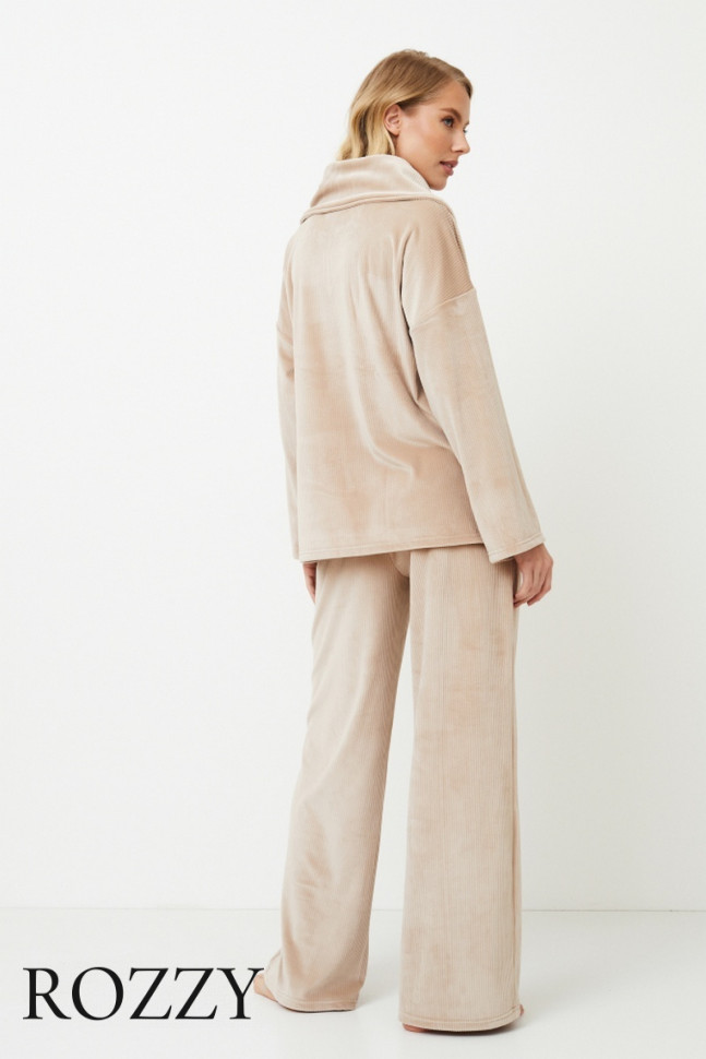 Костюм домашний велюровый Aruelle Quinn латте
