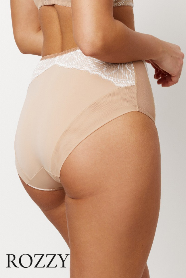 Трусы макси Subtille Delia бежевый/белый