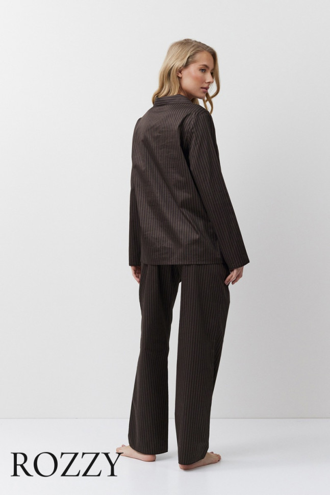 Пижама хлопковая Aruelle Noemie шоколадный