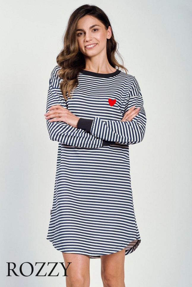 Сорочка хлопковая Taro Trudy 3220 темно-синий/белый