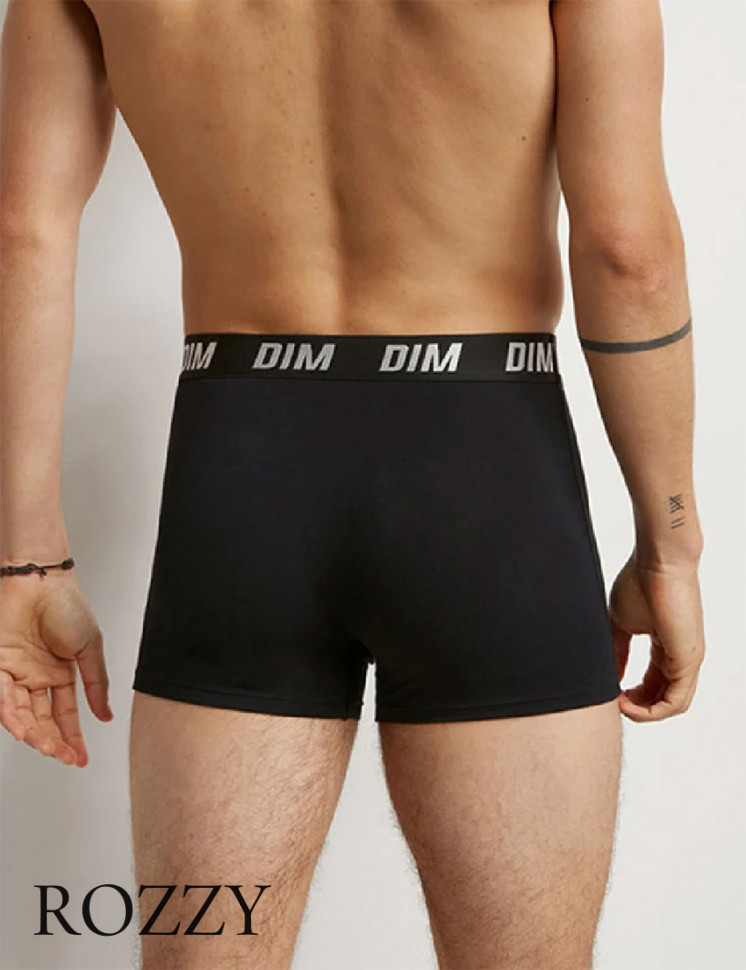 Трусы шорты мужские DIM 0DA8/3 черный/оливковый/серый (уп.3шт.)