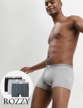 Трусы шорты мужские DIM 09B7 серый/гранит/черный (уп.3шт.)