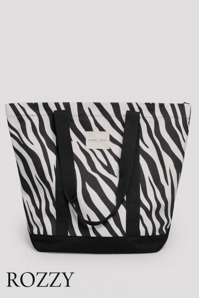 Сумка пляжная Ysabel Mora 86203 черный/белый