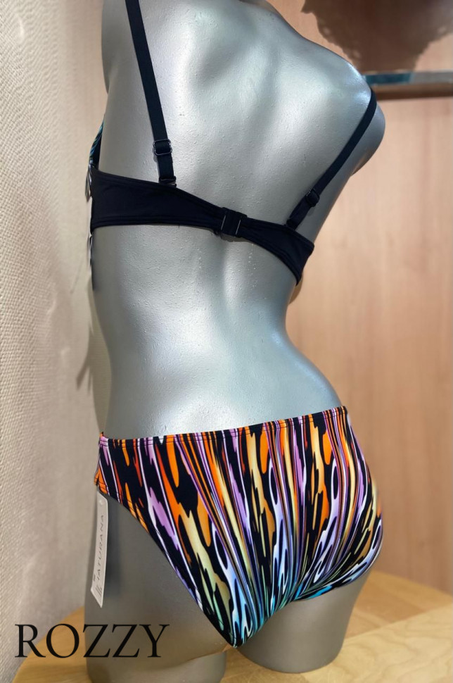 Бюстгальтер купальный Naturana 77127 черный/разноцветный К