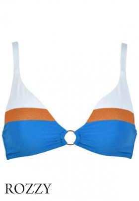 Бюстгальтер купальный Naturana 77074 синий/мультицвет Ф