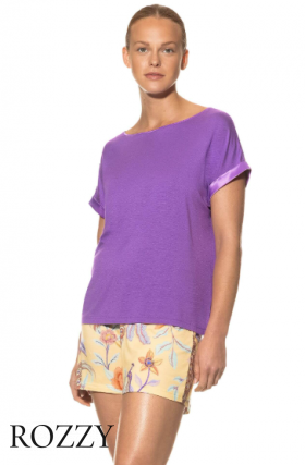 Футболка домашняя вискозная Mey Alena 16407 сиренево-фиолетовая