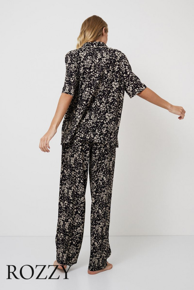 Пижама вискозная Aruelle Elaina черный