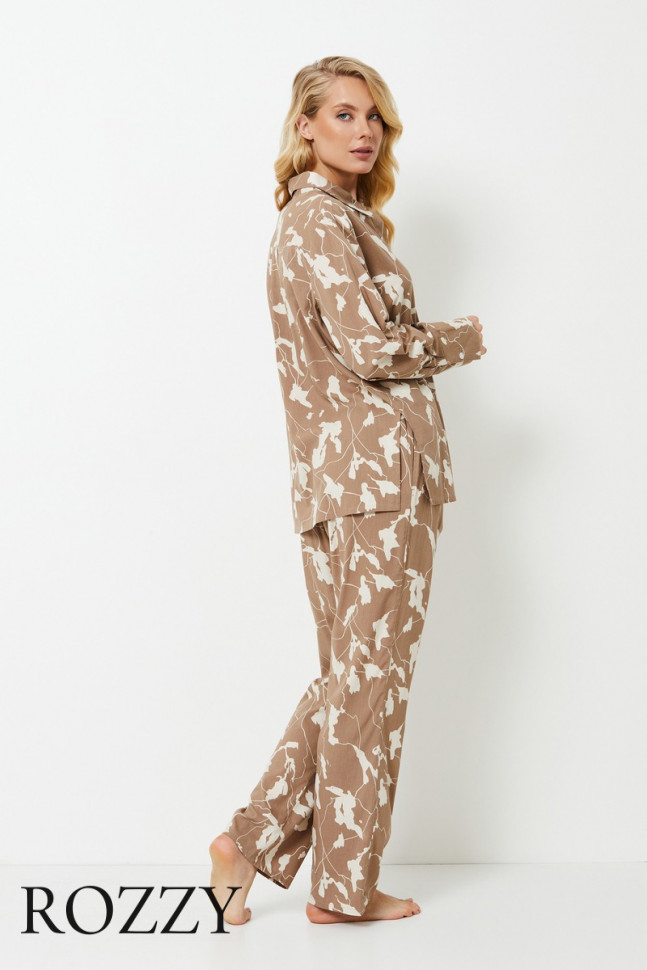 Пижама хлопковая Aruelle Malika латте