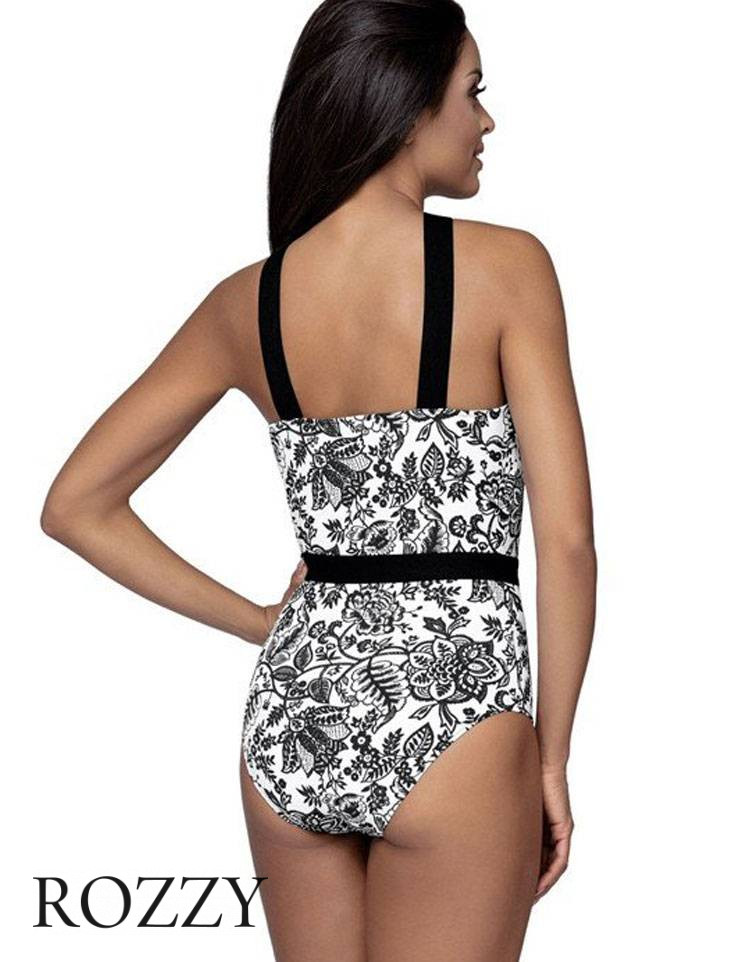 Купальник слитный Lorin L4321/0 черно-белый