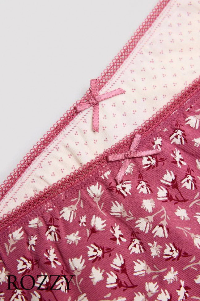 Трусы слипы хлопковые Ysabel Mora 19021 светло-розовый/амарант (уп.2шт.)