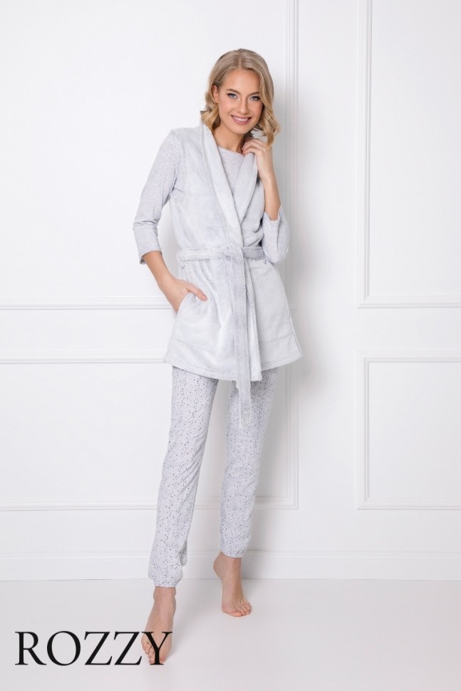 Жилет домашний флисовый Aruelle Marthy серый