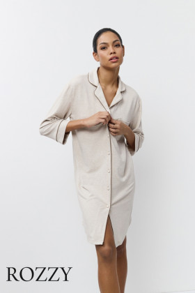 Сорочка вискозная Aruelle Karine светло-бежевый