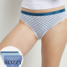 Трусы слипы хлопковые DIM Les Pockets Cotton 4C17 (уп.3шт) геометрия голубой                        