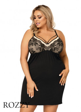 Сорочка вискозная Donna Sarah II Plus черный