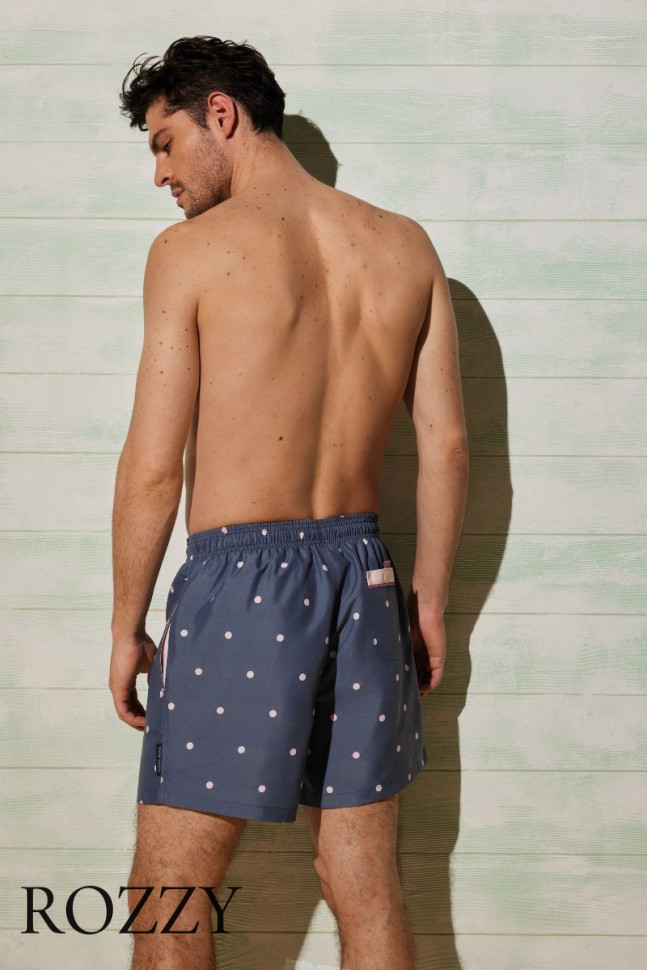 Шорты купальные мужские Ysabel Mora 90130 темно-серый/светло-розовый