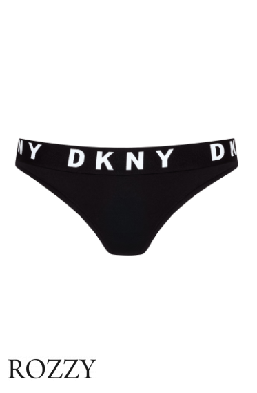 Трусы бикини хлопковые DKNY Cozy Boyfriend DK4513 черный/белый