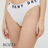 Трусы стринги хлопковые DKNY Cozy Boyfriend DK4529 белый