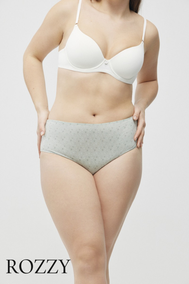 Трусы классика хлопковые Ysabel Mora 19406 светло-голубой/экрю (уп.2шт.)