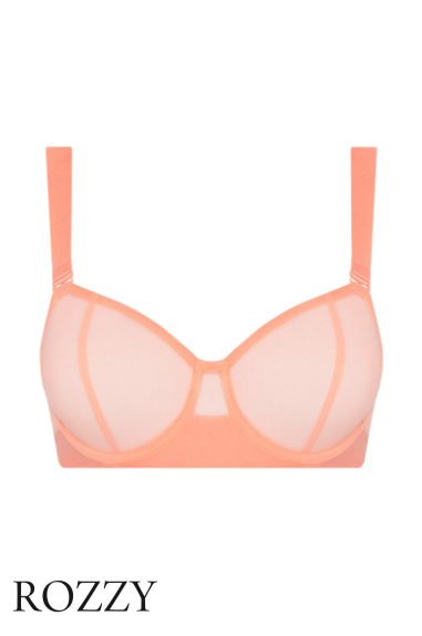 Бюстгальтер балконет DKNY Sheers DK4939 коралловый
