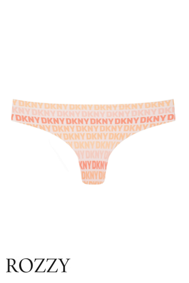 Трусы стринги обрезные DKNY Litewear DK5026 розовый/лого