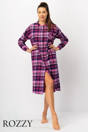 Сорочка фланелевая Key LND 490 фиолетовый