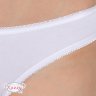 Трусы бикини хлопковые Cote Coton 40210 белый, ванильный, бежевый, черный