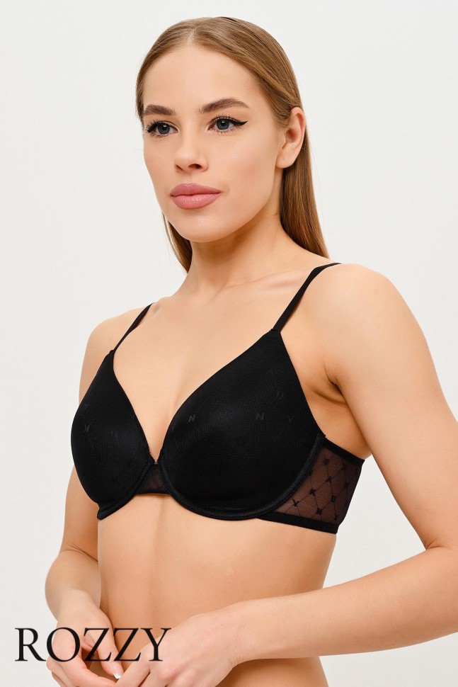 Бюстгальтер DKNY Monogram Mesh DK7501 черный  
