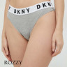 Трусы стринги хлопковые DKNY Cozy Boyfriend DK4529 серый