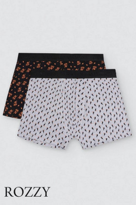 Трусы шорты мужские Ysabel Mora 20392 светло-серый/черный (уп.2шт.)