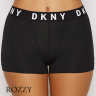 Трусы шорты хлопковые DKNY Cozy Boyfriend DK4515 черный-белый