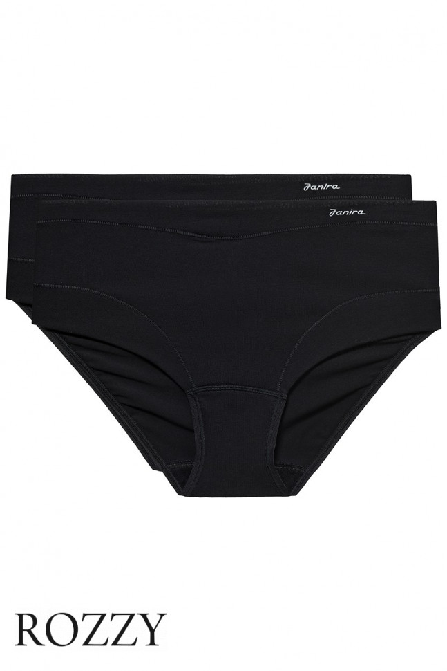 Трусы классика хлопковые Janira Esencial 31637 черный (уп.2шт.)