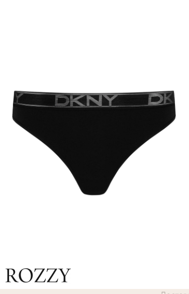 Трусы стринги хлопковые DKNY Table Tops Cotton DK8821 черный