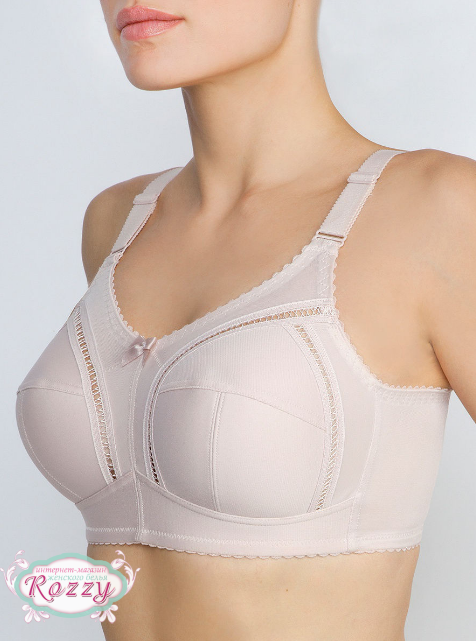 Бюстгальтер без косточек Senselle by Felina Vintage Classic 11007 серебристый пион