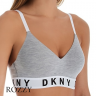 Бюстгальтер без косточек хлопковый DKNY Cozy Boyfriend DK4518 серый  