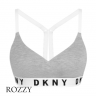 Бюстгальтер без косточек хлопковый DKNY Cozy Boyfriend DK4518 серый  