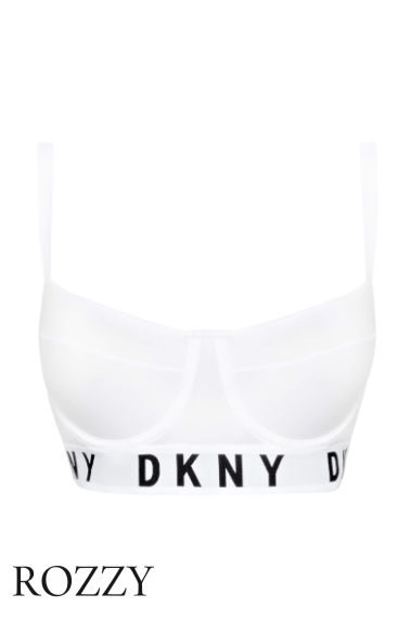 Бюстгальтер бюстье хлопковый DKNY Cozy Boyfriend DK4521 белый