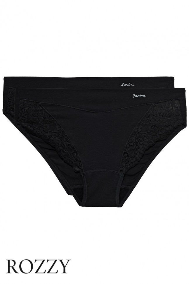 Трусы слипы хлопковые Janira Esencial 31397 черный (уп.2шт.)