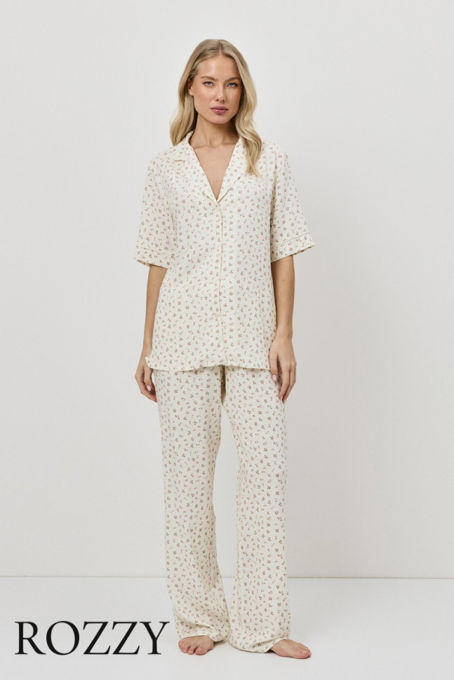 Пижама вискозная Aruelle Caprielle бледно-желтый