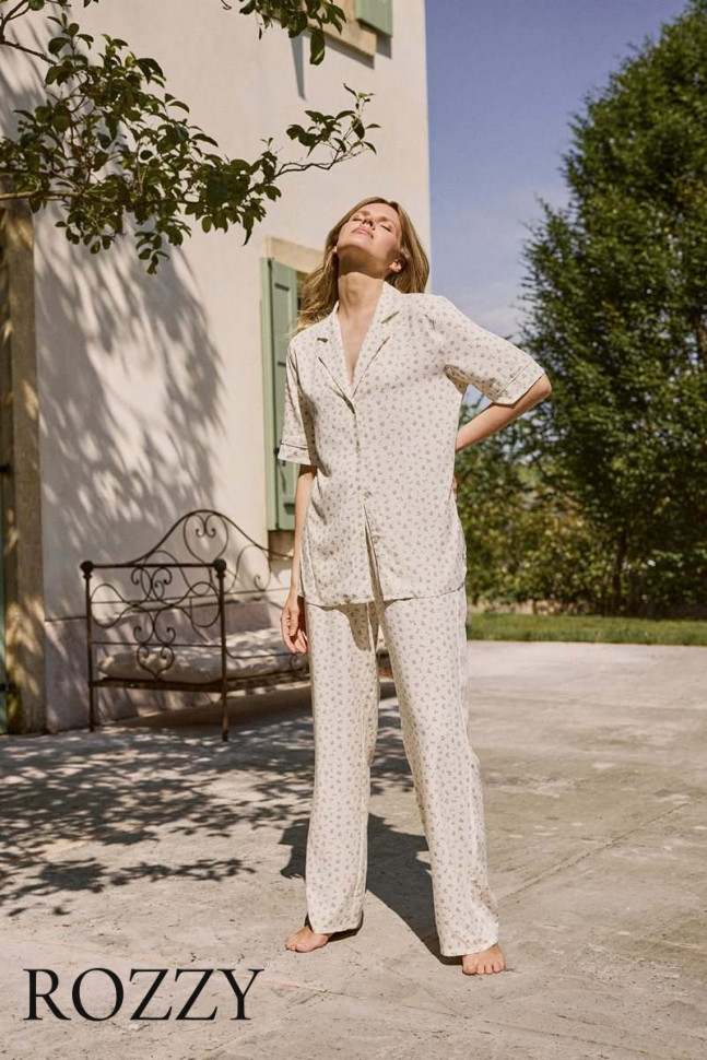 Пижама вискозная Aruelle Caprielle бледно-желтый