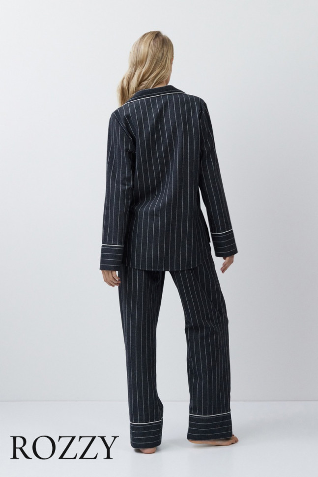 Пижама фланелевая Aruelle Casey графитовый