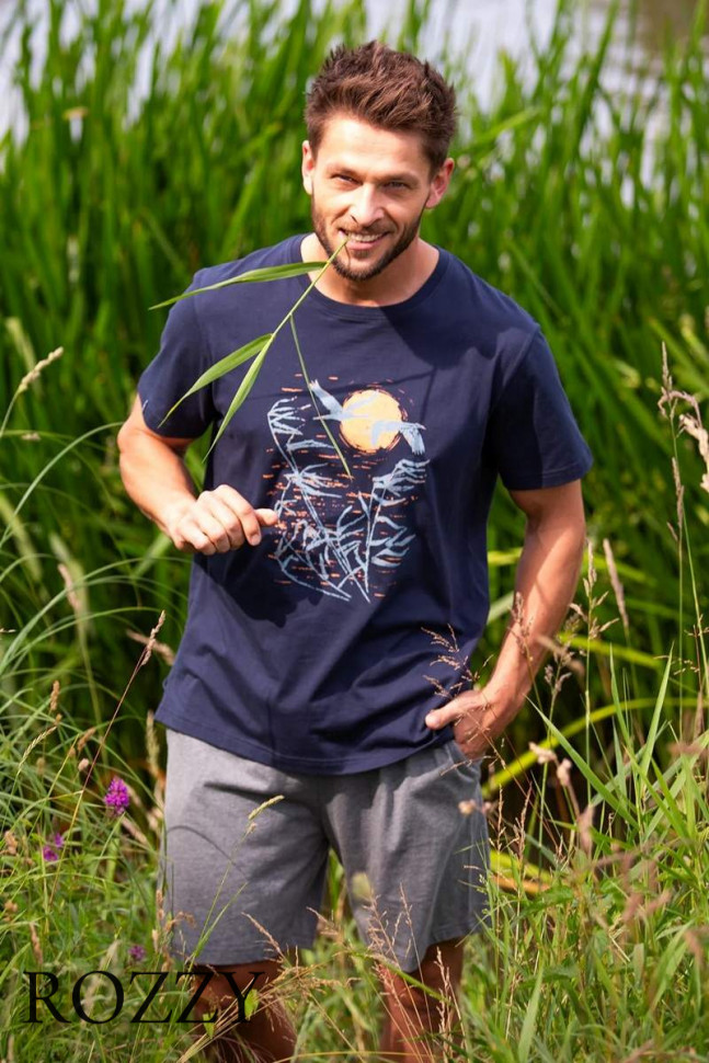 Пижама мужская Key MNS 749 темно-синий/серый