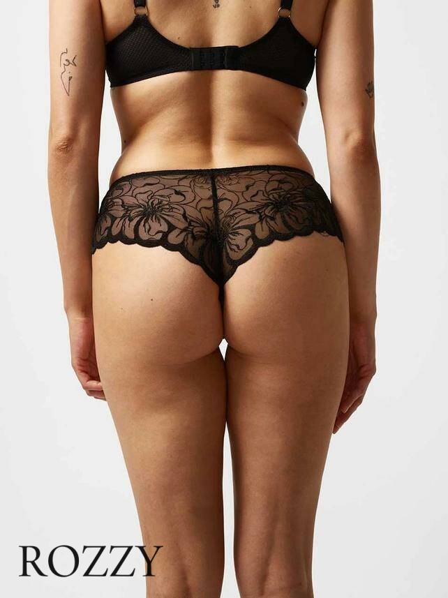 Трусы шорты-стринги Chantelle Fleurs C12M40 черный