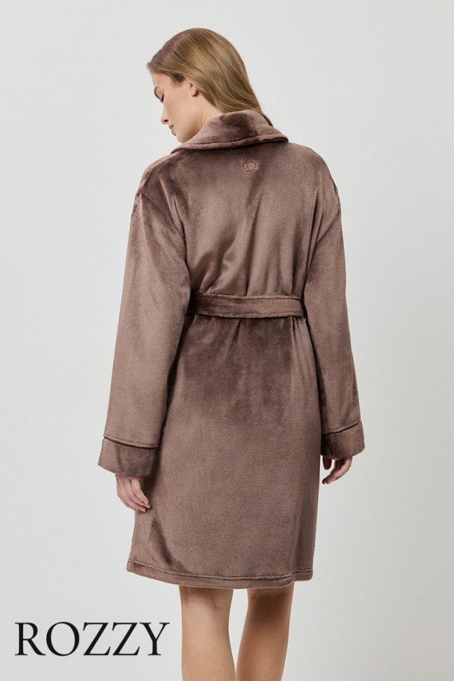 Халат флисовый Aruelle Eva Brown шоколадный
